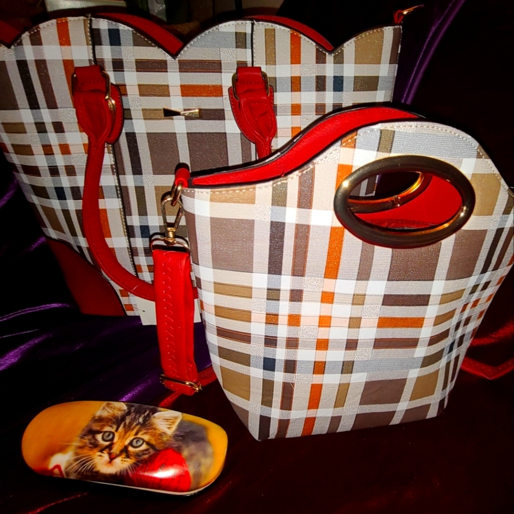 Purse big tote with matching cross body